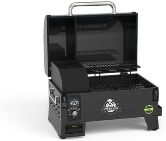 Pit Boss 150 Battery Powered Wood Pellet Grill & Smoker with Flame Broiler 256-Sq. In. Cooking Space, 180°F to 500°F Temperature Range
