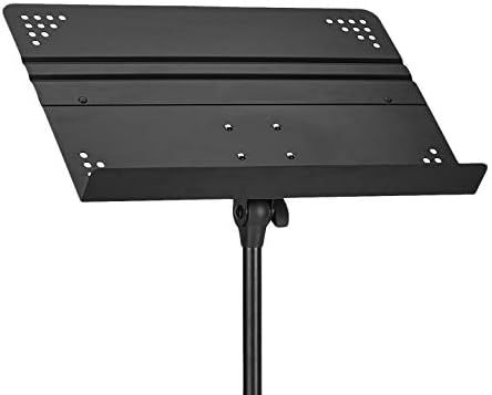 Amazon Basics Adjustable Folding Sheet Music Stand for School Music Program, Bands, Ensembles, 31" to 55" Height, Black