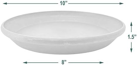 Arcadia Garden Products PSW Pot Collection AP35TCM 14-inch Plastic/Stone/Wood Composite Plant Saucer Drip Tray – No Drainage Hole (Drillable)