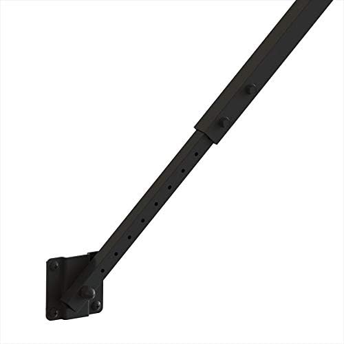 Vinyl Wood Fence Fully Adjustable Telescoping Gate Anti-Sag Brace Kit (Black (2 Pack))