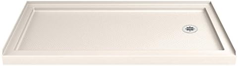 DreamLine SlimLine 32 in. D x 60 in. W x 2 3/4 in. H Right Drain Single Threshold Shower Base in White, DLT-1132602