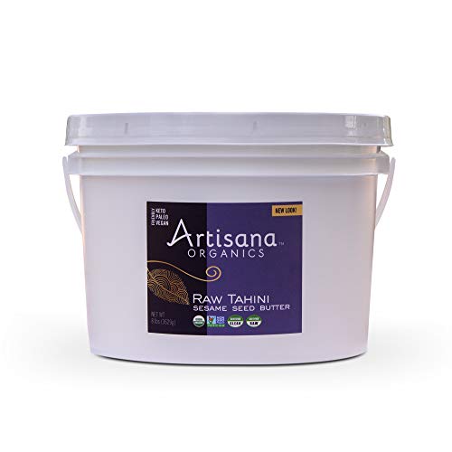 Artisana Organics Raw Tahini Sesame Seed Butter - Just One Ingredient, Unroasted, Vegan, Paleo and Keto Friendly, Non-GMO, 14oz Jar