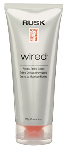 RUSK Wired Flexible Styling Cream - Frizz Control Hair Styling Products for Textured Definition & Pliable Hold - Flexible Hair Cream for All Types (6 oz)