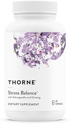 THORNE Stress Balance, KSM-66 Ashwagandha, Ginseng & Active B6, 60 Capsules | Supports Stress Resilience, Energy Production