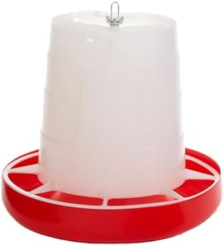 Little Giant® Plastic Hanging Poultry Feeder | Heavy Duty Automatic Feed Container for Poultry (Red, 3 Pound)
