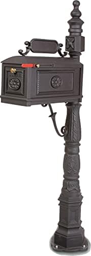 Decorative Residential Curbside Cast Aluminum Mailbox Black Authentic * Original * Exclusive