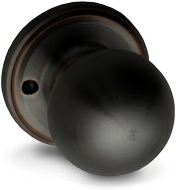 Copper Creek Privacy Interior Door Knob – ANSI Grade-3 Certified, Modern Heavy Duty Handle, Easy Install and Reversible for Bedroom, Bathroom & Closets – Satin Stainless (1 Pack)