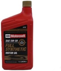 Ford Genuine XO-5W20-QFS SAE 5W-20 Full Synthetic Motor Oil - 1 Quart Bottle