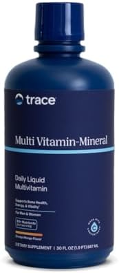 Trace Minerals Liquid Multivitamin with 72+ Minerals, Berry, 32 oz | 600 mg calcium, 100+ nutrients per serving, Supports energy and bones, Daily vitamins for adults