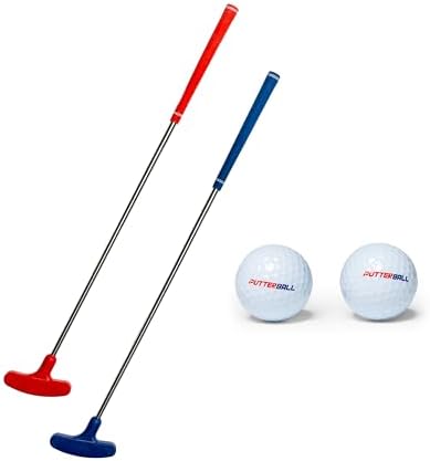 PutterBall Golf Accessories Set – Includes 2 Premium Putters & 2 Balls – Replacement Set for PutterBall Pong Game – Indoor Outdoor Putting