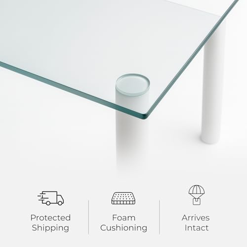 Clear Rectangle Tempered Glass Table Top 24" x 48", 1/4" Thick Flat Polished Edge, Scratch Resistant, Easy Clean Replacement for Dining, Coffee, or Office Tables – Fab Glass and Mirror