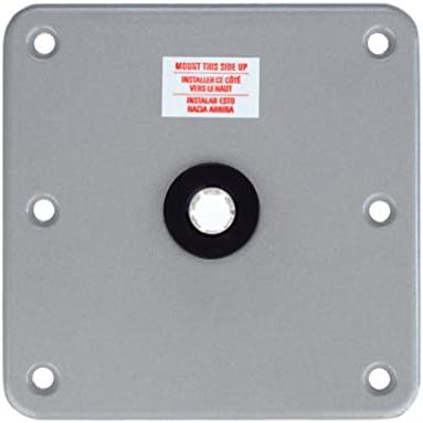 Swivl-Eze attwood SP-67739 Swivl-Eze Lock'N-Pin Stainless Steel 7-Inch x 7-Inch Non Threaded Boat Seat Pedestal Base | Non-threaded for 3/4 in pin socket, needs 2-3/4 in mounting hole, satin finish, exceeds ABYC standards, Type B rating