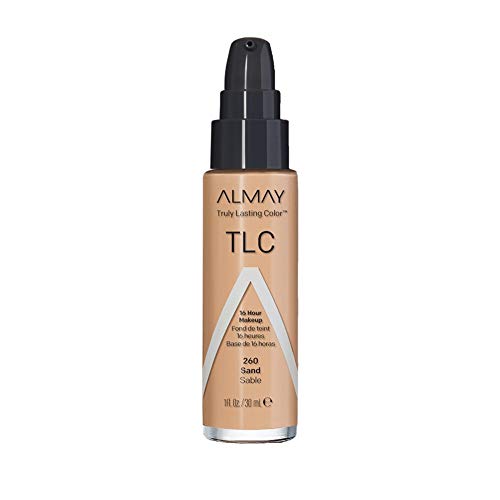 Almay Truly Lasting Color Liquid Makeup, 240 Beige, 1 fl oz | Longwear foundation blends seamlessly for a naturally luminous and flawless finish. Hypoallergenic.