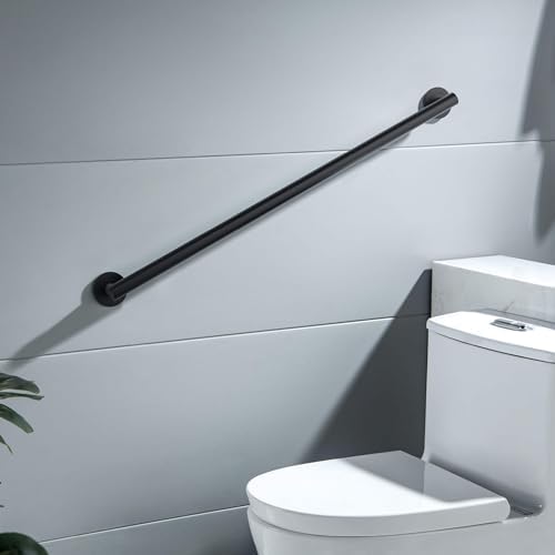 36 Inch Stainless Steel Bathroom Safety Grab Bar | Straight Shaped Grab Bar for Bathtubs and Showers, Shower Safety Grab Bars for Seniors, Wall Mounted Anti-Slip Support (Brushed Nickel, KGB1136)