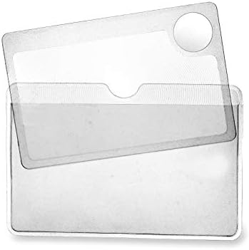 Carson 2.5x Power Credit Card Size Magnifiers (WM-01) with 6x Spot Lens, Twin Pack