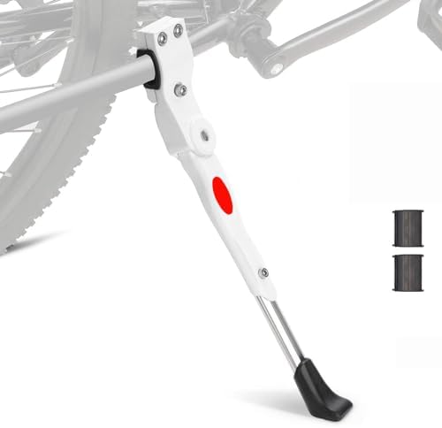 Bike Kickstand, Adjustable Aluminum Alloy, 20" 24" 26", Black | For Road Mountain Bike