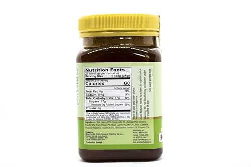 Authentic Mountain Sidr Honey - Jujube Honey, Supports Mental Health, Memory and Cognition, 100% Natural, Raw Liquid Honey, Gluten Free (500g / 17.6oz)