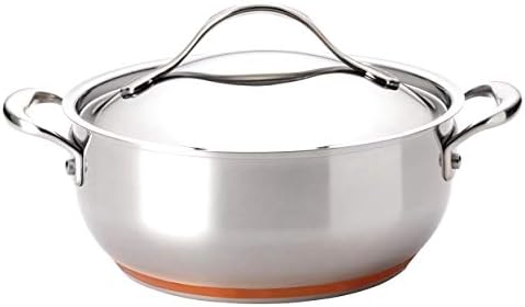 Anolon Nouvelle Stainless Steel Cookware Pots and Pans Set, 10 Piece | Stainless Steel Cookware Set with Lids, Oven Safe to 500°F, Durable Everyday Cooking, Dishwasher Safe