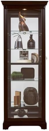 Pulaski Curio, 29 by 20 by 80-Inch, Dark Cherry Brown