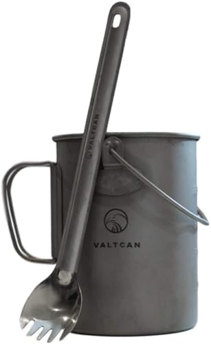 Valtcan 900ml Titanium Pot Boil Cook & Drink From One Pot, 134g Ultralight, Thicker Gauge Grade 1 Ti, Aligned Bail Handle, Lid with Steam Holes