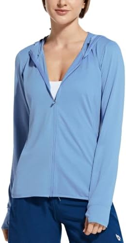baleaf Women's Sun Protection Hoodie Jacket UPF 50+ Full Zip with Pocket