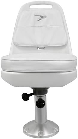 Wise 8WD013-7-710 Standard Pilot Chair with Adjustable Height Pedestal and Seat Mount, White