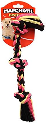 Mammoth Flossy Chews Color Rope Tug – Premium Cotton-Poly Tug Toy for Dogs – Interactive Dog Rope Toy – Tug Dog Chew Toy