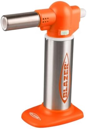 Big Buddy Refillable Turbo Torch Lighter- White Culinary Blow Torch, Butane Refillable