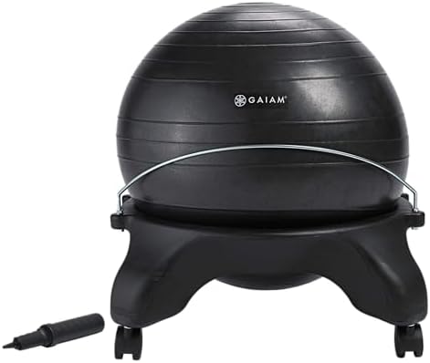 Gaiam Ultimate Balance Ball Chair, Swivel Base, Home & Office
