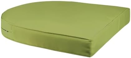 Jeco Wicker Chair with Green Cushion, Set of 2, White/W00206-