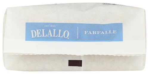 DeLallo Farfalle Pasta, Bow-Tie Shape, Made in Italy, Bronze Cut, Made with Only 100% Durum Wheat Semolina Flour, All Natural, Non-GMO, Kosher, Vegan
