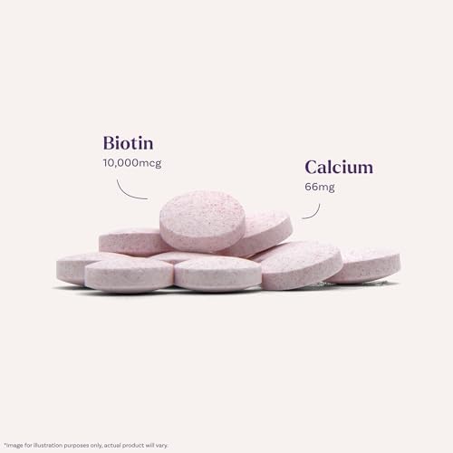 Natrol Biotin 10000mcg, 4X Faster Dissolve Supplement for Healthy Hair, Skin and Nails for Those Low in Biotin, Plus Energy Metabolism Support, 60 Tablets, Up to a 60 Day Supply
