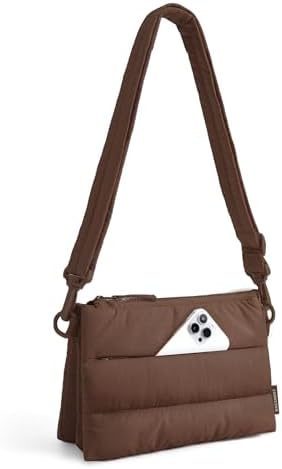 BAGSMART Cross Body Purse, Medium Crossbody Bags for Women Travel Purse, 4.3L Puffy Handbag Wallet with RFID Blocking Slots