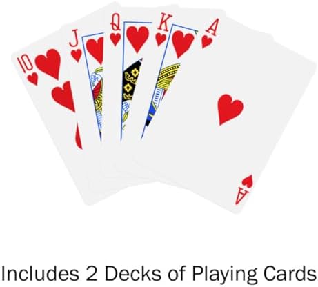 Poker Table Topper - Foldable Texas Hold 'Em Set with Carry Case, 300 Poker Chips, 2 Decks of Cards, and Dealer and Blind Buttons by Trademark Poker