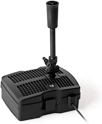 Goplus 4 in 1 Submersible Pond Filter Pump, 660 GPH Fountain Pump w/ 9-Watt S-terilizer & 3 Nozzles