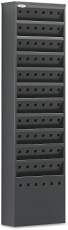 Safco 4321BL Steel Magazine Rack, 11 Pockets - Durable Wall Mounted Black Steel Construction with Optional Base - Perfect Office or School Resource Solution