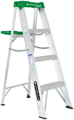 Louisville Ladder AS4006 6-Foot Aluminum Step Ladder, 225-Pound Capacity, Green, 6 Feet