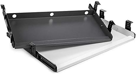 Keyboard Tray Under Desk Heavy-Duty Metal Slide-Out Platform Drawer Tray (Gray)