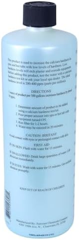 SpaChoice 1-Quart Premium Liquid Calcium Hardness Increaser Hot Tub | Rapidly Increases Calcium Hardness, Concentrated Calcium Chloride, 1 oz per 500 gallons raises hardness 10 ppm, Made in USA