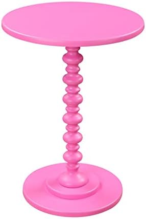 Convenience Concepts Palm Beach Spindle Table 17.75" - Traditional Round End Table for Living Room, Turned Solid Wood Side Table, Classic Display Pedestal Table, Espresso