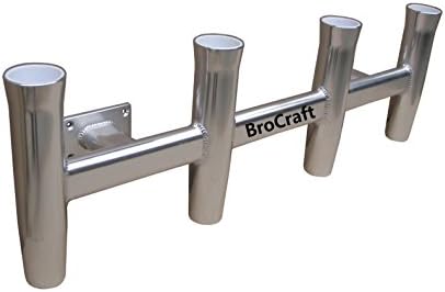 BroCraft Aluminum Wall Mounted 4 Pole Rocket Launcher / Boat Rod Holders / Boat Rocket Launcher