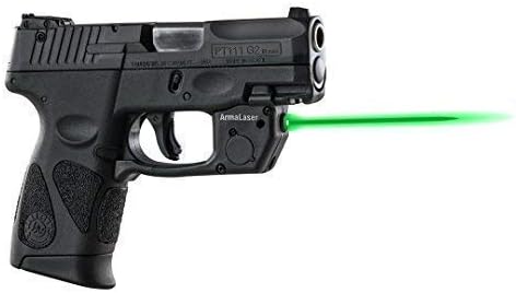 ArmaLaser TR23G Designed to fit Taurus PT111 PT140 Millenium G2 G2c G2s G3 G3c Green Laser Sight with GripTouch Activation