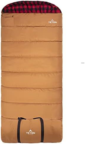 TETON Sports Deer Hunter Sleeping Bag, Warm and Comfortable Camping Sleeping Bag, Teton Tough Canvas Shell for Camping, Hunting, and Cold Weather