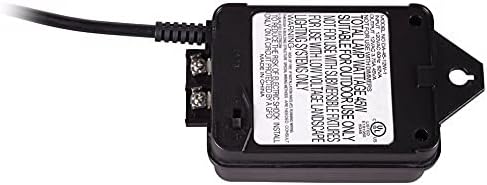 45 Watt Outdoor Landscape Transformer with Photocell 6 1/2" Wide | Low Voltage Black Security Dusk to Dawn 3 Set Timers