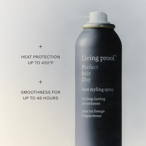 Living Proof Perfect Hair Day Heat Styling Spray – Smoothness for 48 Hours, Heat Protection up to 450°F, Ultra-Fine Mist for Damp or Dry Hair
