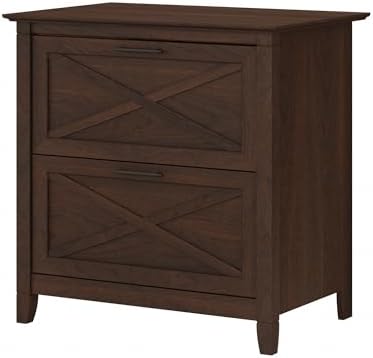 Bush Home Key West 2 Drawer Lateral File Cabinet in Washed Gray, Document Storage for Home Office, Accent Chest with Drawers