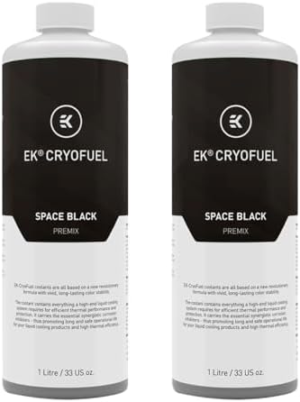 EKWB EK-CryoFuel Premix PC Coolant, 1000mL, Space Black, 2-Pack