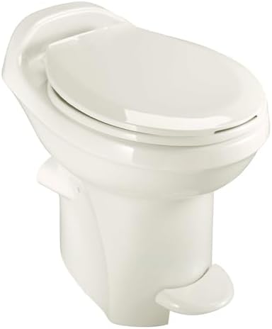 Thetford Aqua-Magic Style Plus Gravity RV Toilet, High Profile, Bone | China ceramic bowl, 17.5 in seat height, full-size residential seat