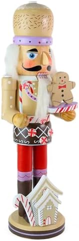 Gingerbread Chef Christmas Wooden Nutcracker - Xmas Figure Decoration 14"
