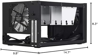 Fractal Design Node 304 - Black - Mini Cube Compact Computer Case - Small Form Factor - Mini ITX – Mitx - High Airflow - Modular Interior - 3X